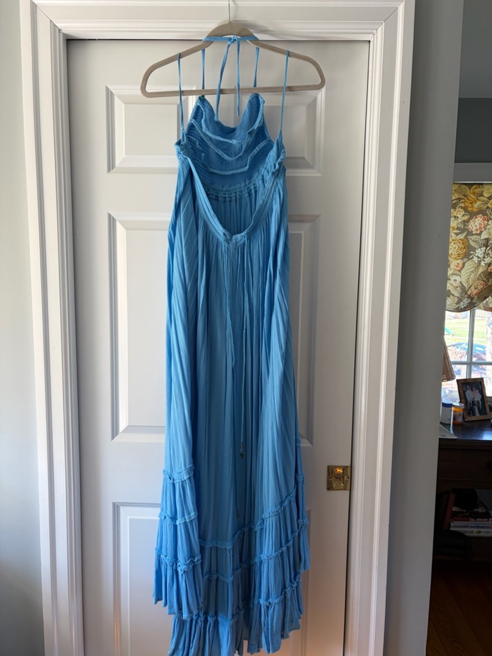 Free People Sky Blue Tiered Maxi Dress
